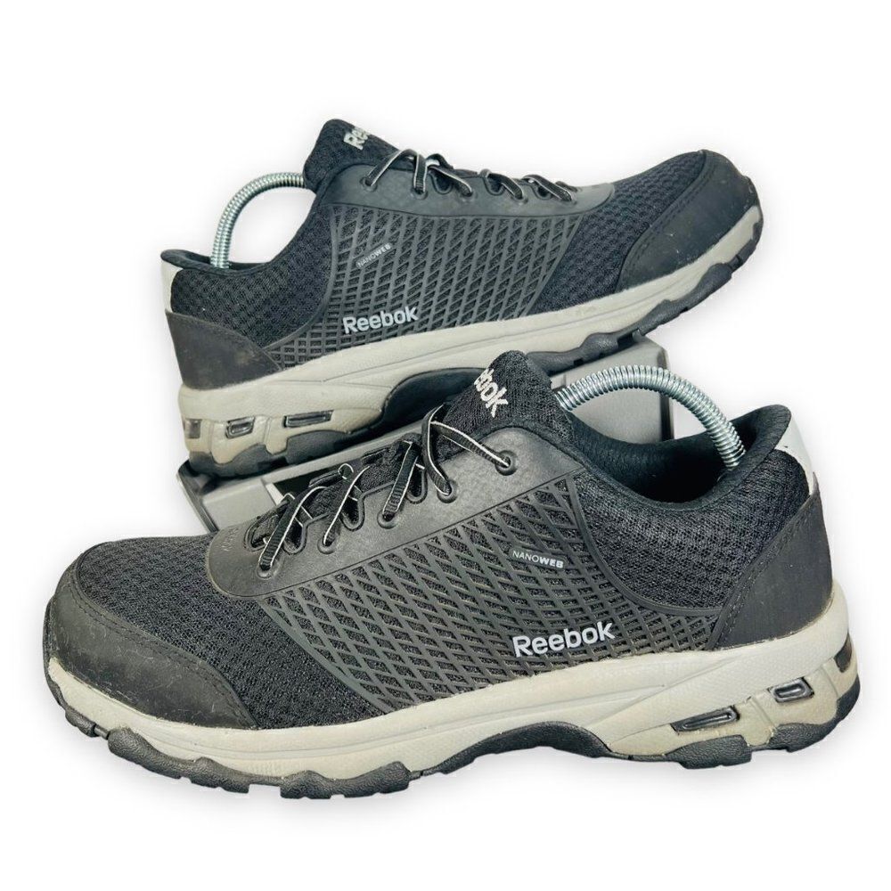 Reebok Work Heckler Composite Toe Sneakers Grey RB4625 Men's 11 Wide